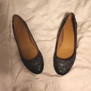 Coach gray & black flats, size 9 1/2